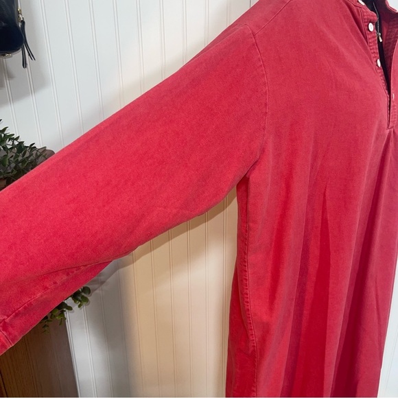 Red Casual Button Down Dress - Picture 3 of 5